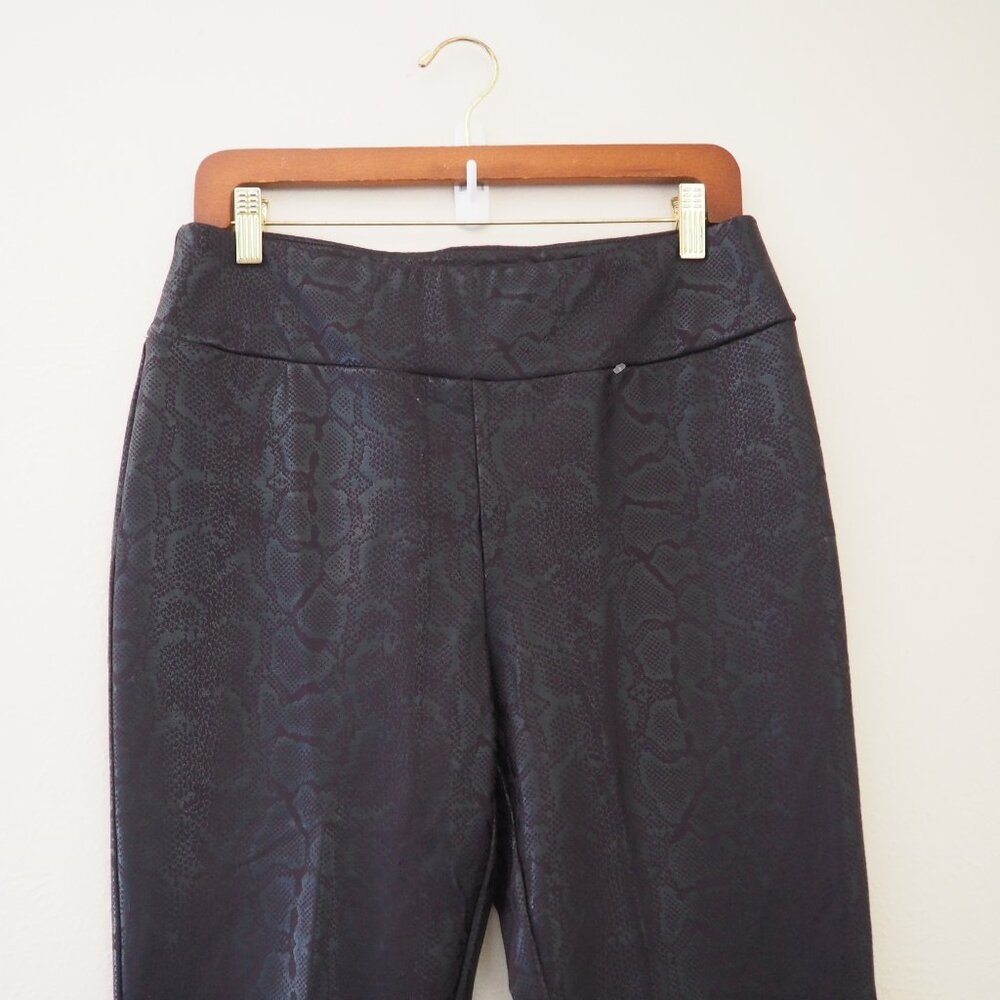 !! Soft Surroundings Black Snake Python Pants Sz M - image 4